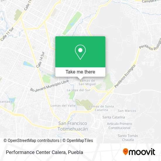Performance Center Calera map
