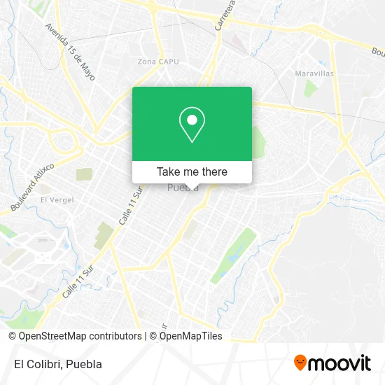 El Colibri map