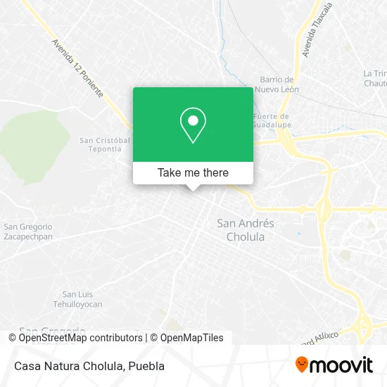 Casa Natura Cholula map