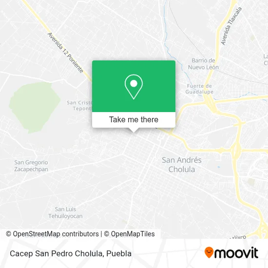 Cacep San Pedro Cholula map