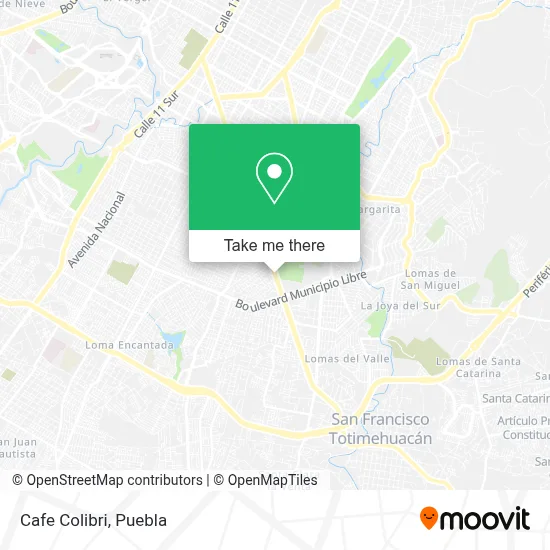 Cafe Colibri map