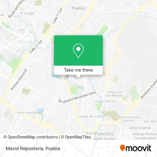 Mavid Repostería map