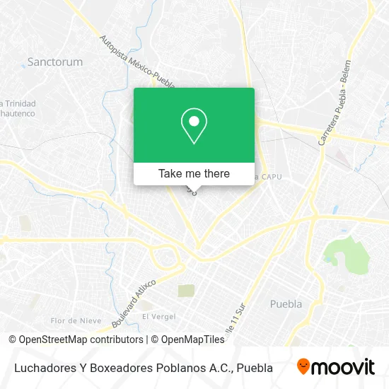 Luchadores Y Boxeadores Poblanos A.C. map