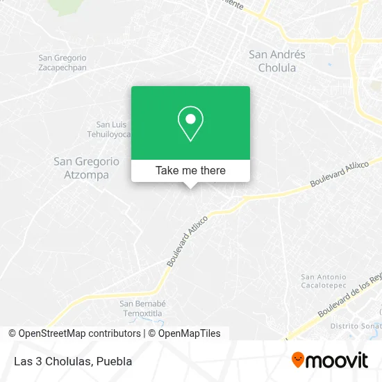 Las 3 Cholulas map