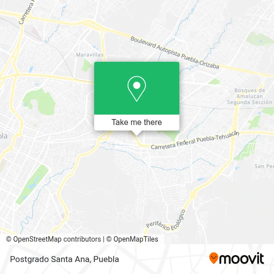 Postgrado Santa Ana map