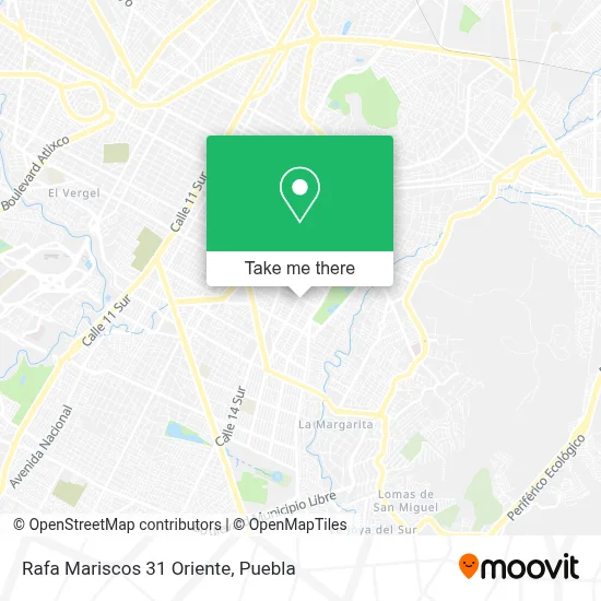 Rafa Mariscos 31 Oriente map