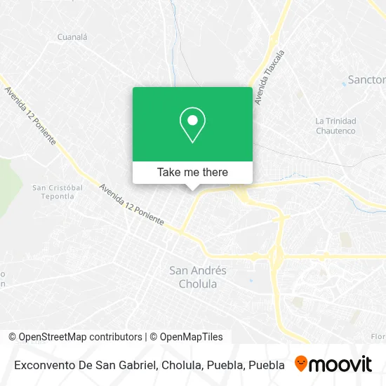 Exconvento De San Gabriel, Cholula, Puebla map