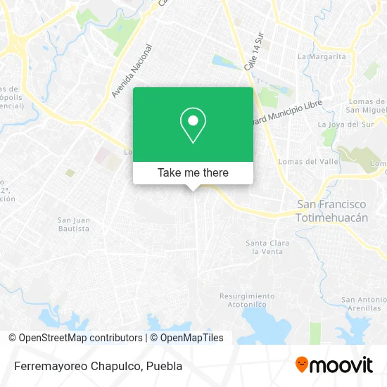 Ferremayoreo Chapulco map