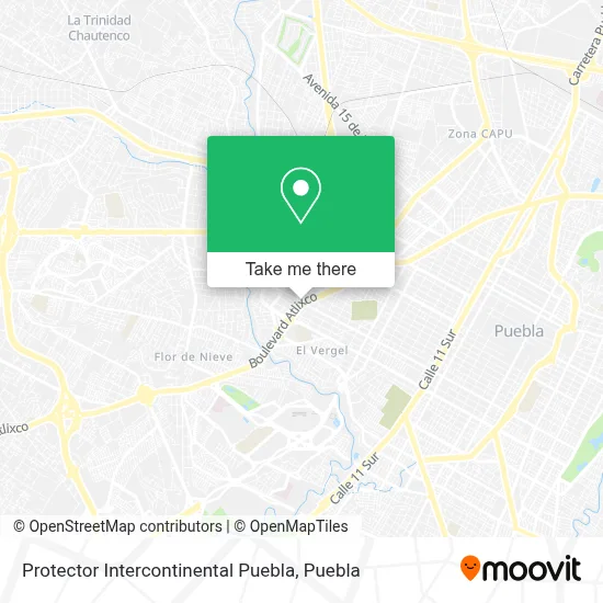Protector Intercontinental Puebla map