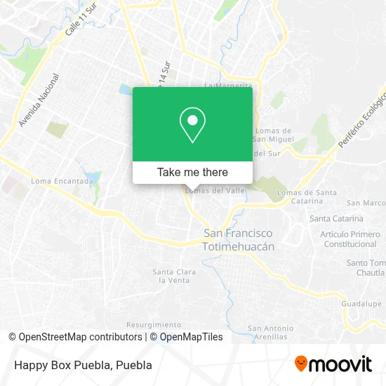 Happy Box Puebla map
