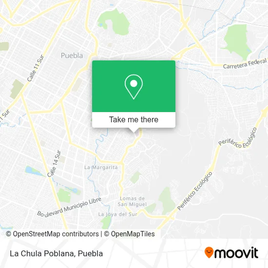 La Chula Poblana map