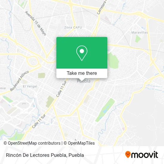 Rincón De Lectores Puebla map