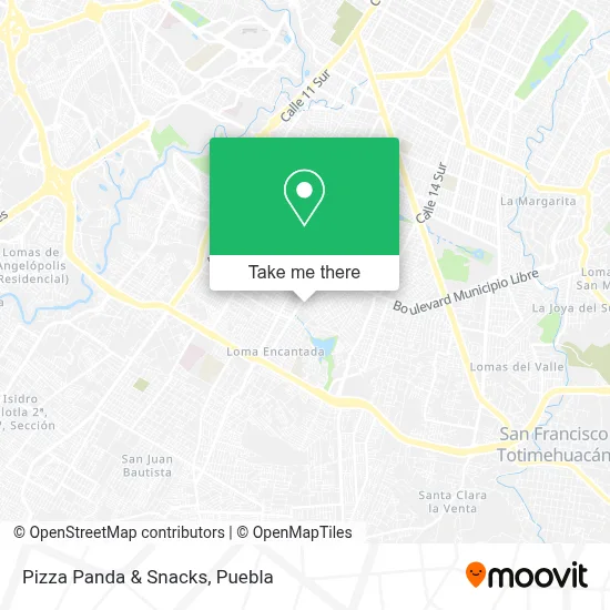 Pizza Panda & Snacks map