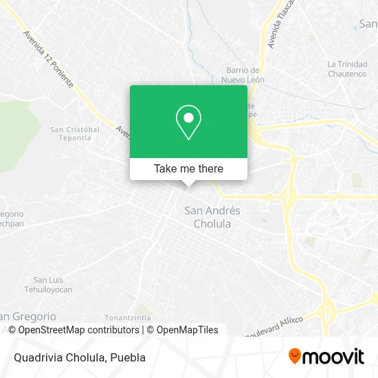 Quadrivia Cholula map