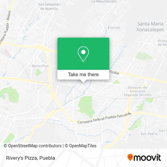 Rivery's Pizza map