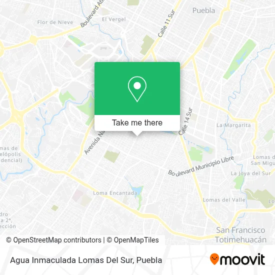 Agua Inmaculada Lomas Del Sur map