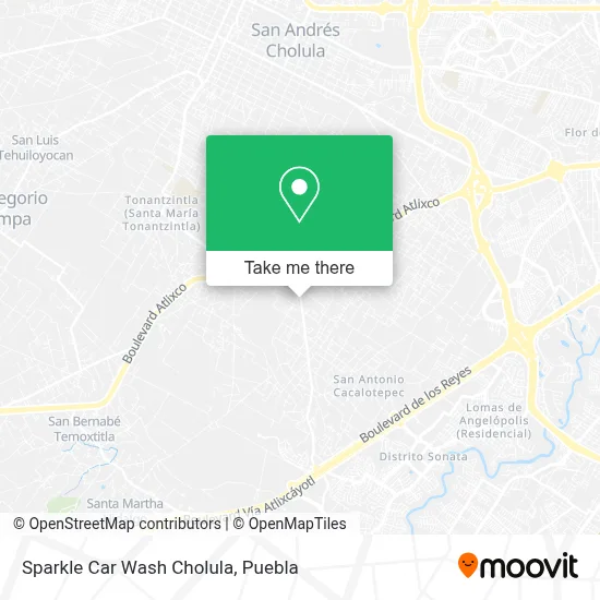 Sparkle Car Wash Cholula map