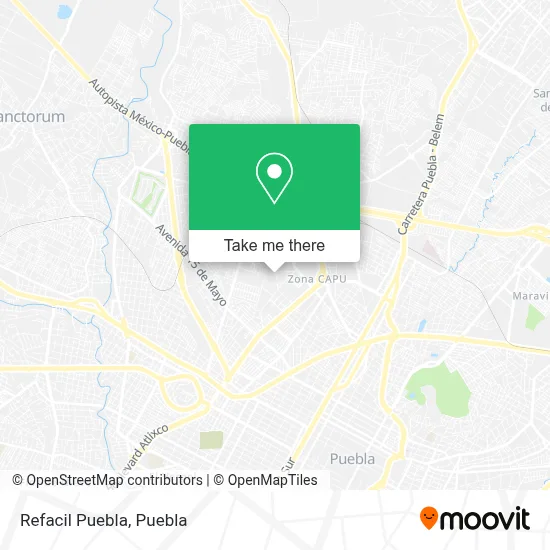 Refacil Puebla map