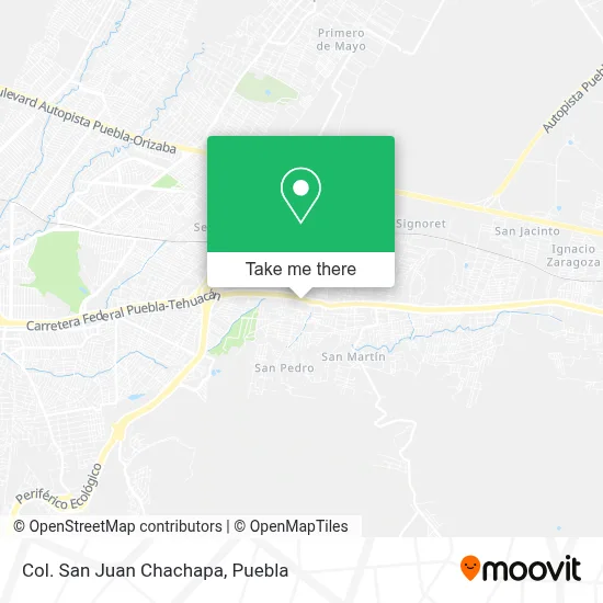 Col. San Juan Chachapa map