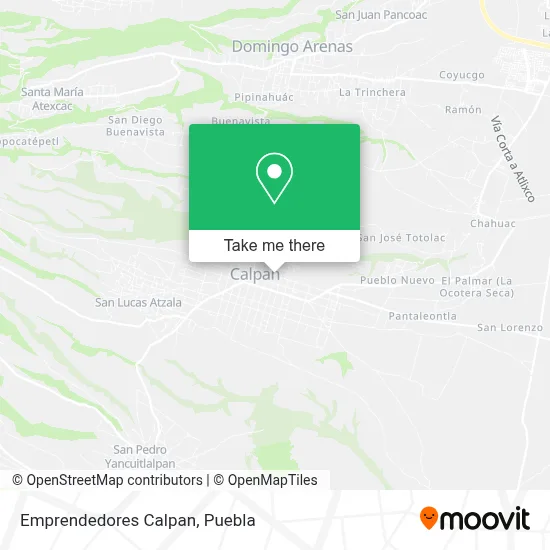 Emprendedores Calpan map