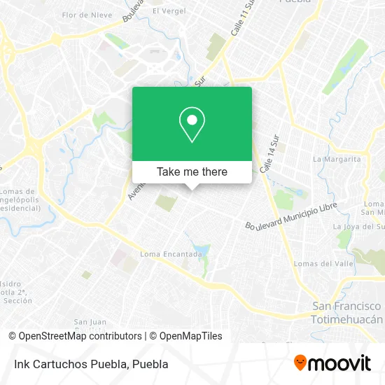 Ink Cartuchos Puebla map