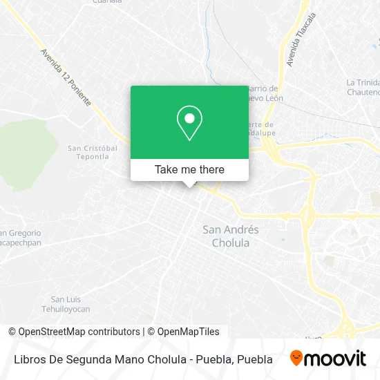 Libros De Segunda Mano Cholula - Puebla map