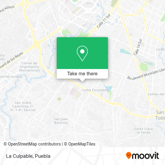 La Culpable map