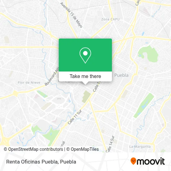 Renta Oficinas Puebla map