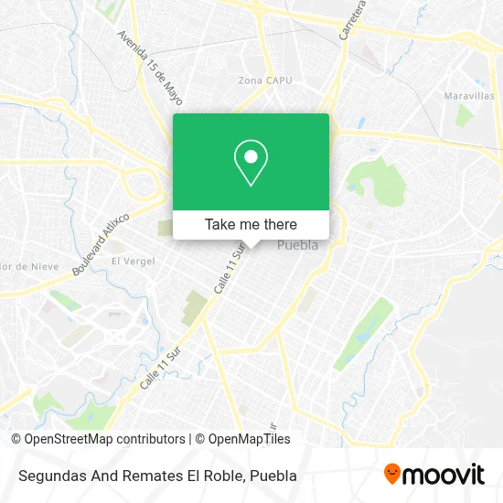 Segundas And Remates El Roble map