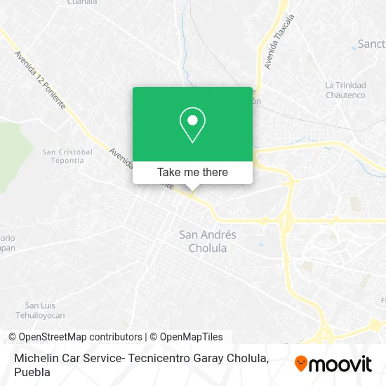 Michelin Car Service- Tecnicentro Garay Cholula map