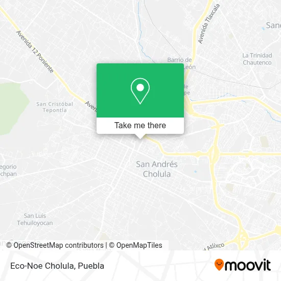 Eco-Noe Cholula map