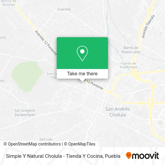 Simple Y Natural Cholula - Tienda Y Cocina map