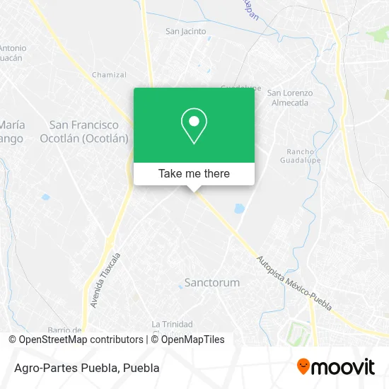 Agro-Partes Puebla map