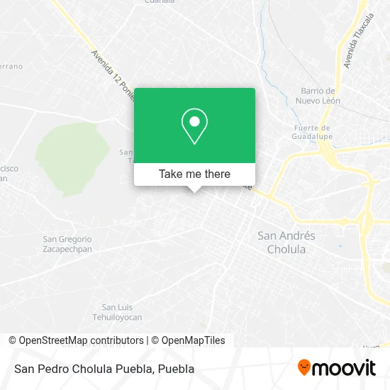 San Pedro Cholula Puebla map