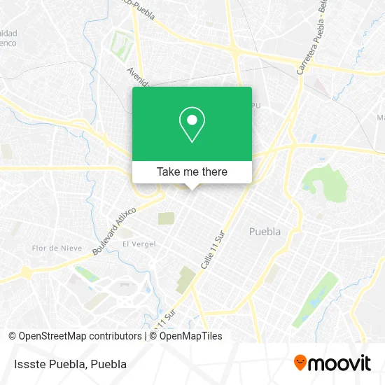 Issste Puebla map