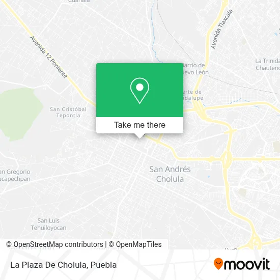 La Plaza De Cholula map