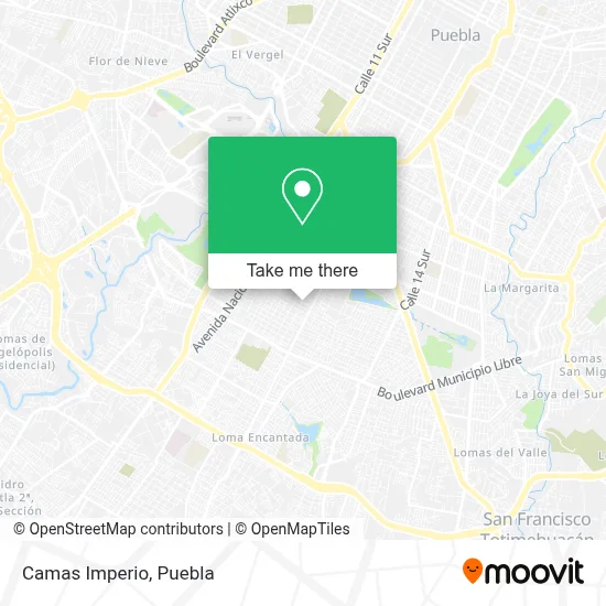 Camas Imperio map