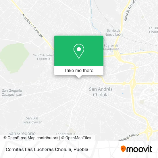 Cemitas Las Lucheras Cholula map