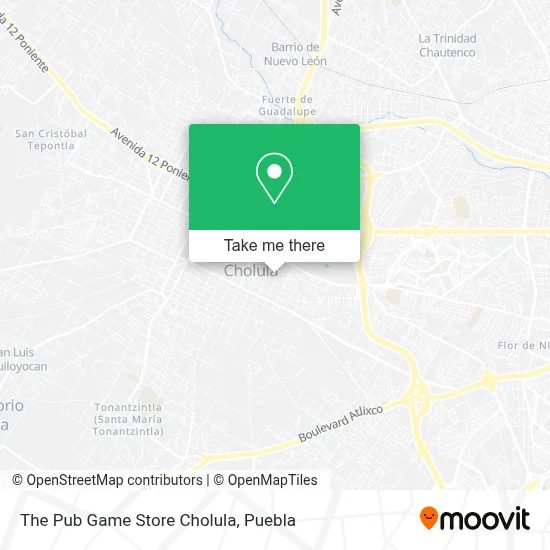 The Pub Game Store Cholula map