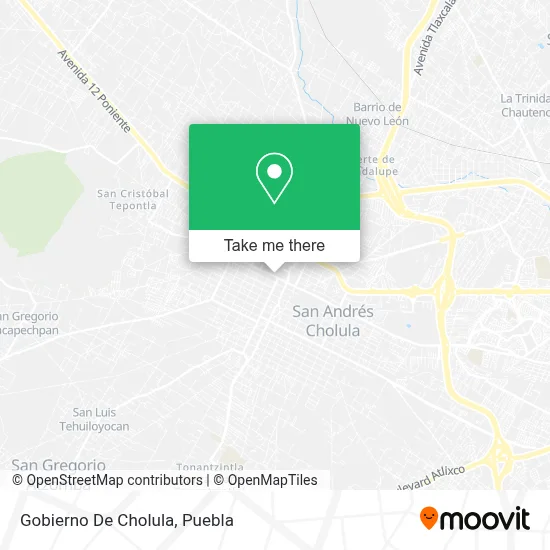 Gobierno De Cholula map
