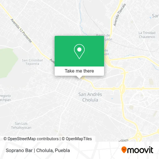 Soprano Bar | Cholula map