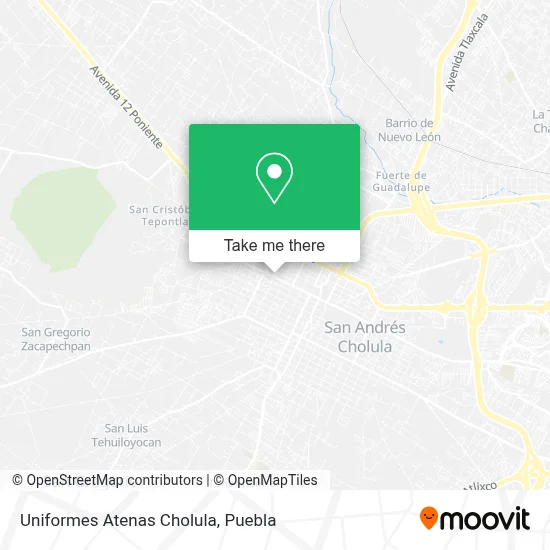Uniformes Atenas Cholula map