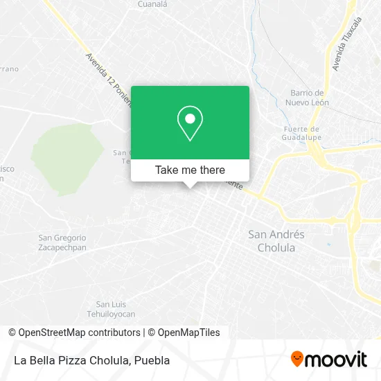 La Bella Pizza Cholula map