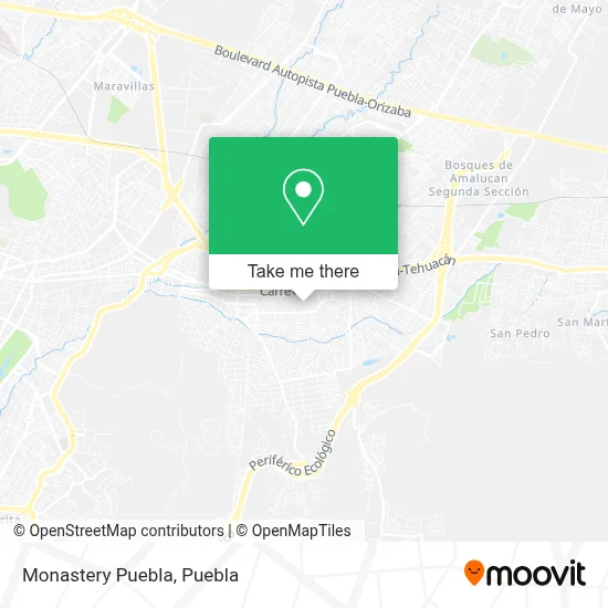 Monastery Puebla map