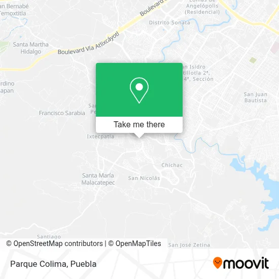 Parque Colima map