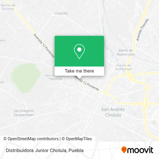 Distribuidora Junior Cholula map