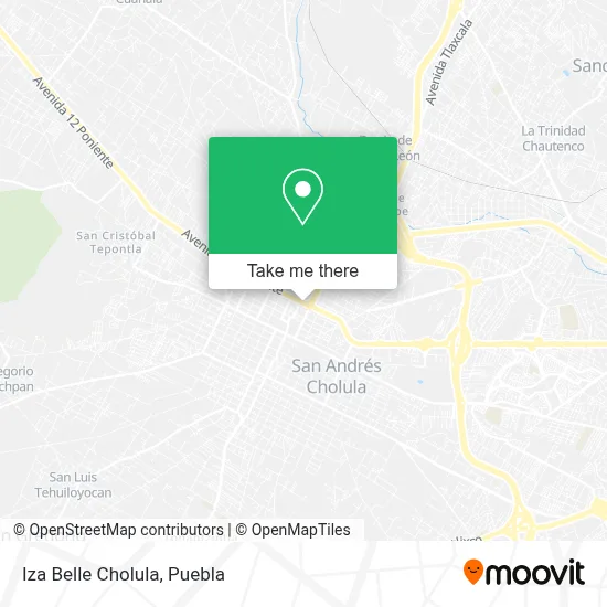 Iza Belle Cholula map