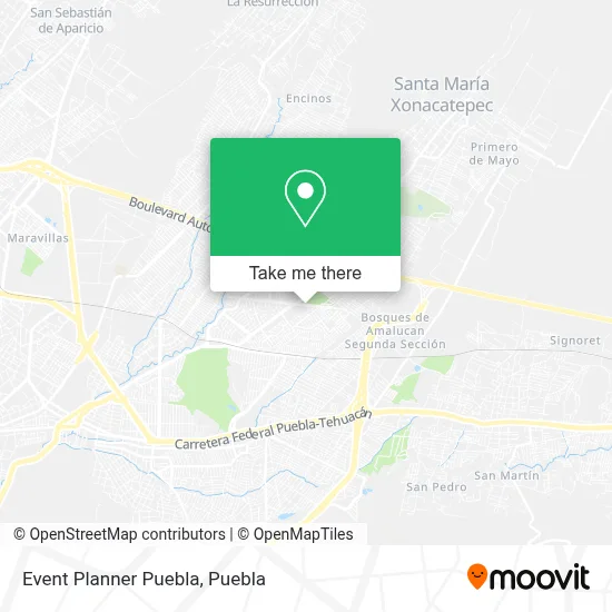 Event Planner Puebla map
