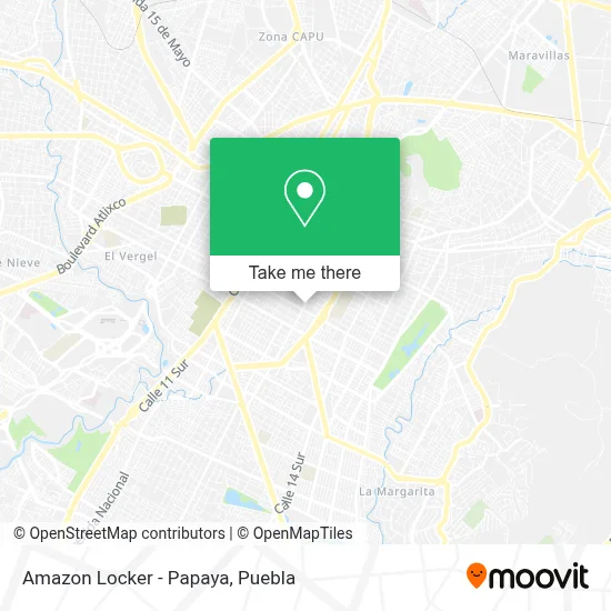Amazon Locker - Papaya map