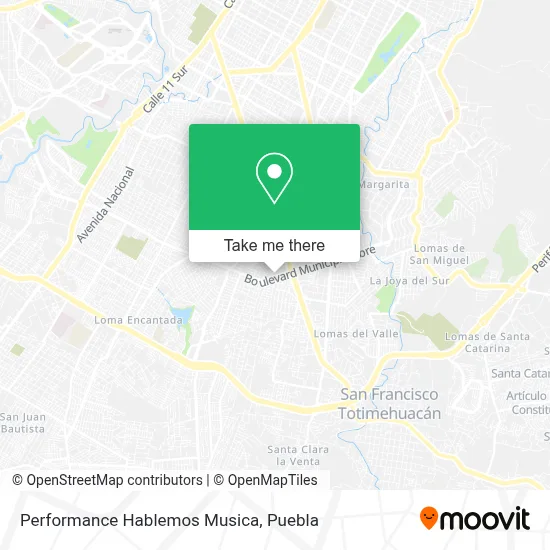 Performance Hablemos Musica map